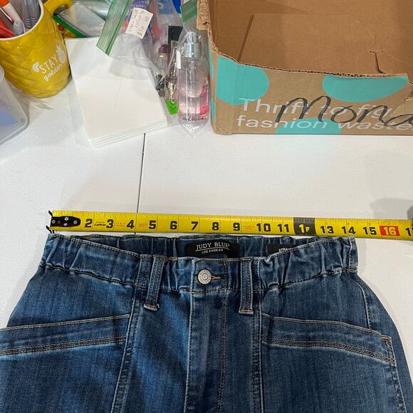 Judy Blue Hi Rise Elastic Waist Vintage Straight Leg Jean 88749 Stretch 5/27 - Picture 6 of 8